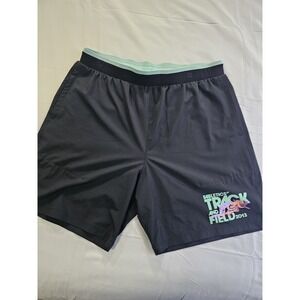 Fabletics Mens Black And Turquoise Shorts Size XL